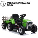 Ver imagem 5 de Trator Infantil Elétrico Carrinho com Carreta Removível Criança até 30kg Bateria 12v 3-5km/h com Luz