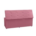 Ver imagem 2 de Calçadeira Baú King 1,95m Berlim Suede Rosa Sky Mobile