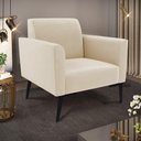 Ver imagem 2 de Poltrona Pés Villach Marisa Suede Bege D03 - D'Rossi