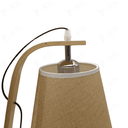 Ver imagem 2 de Luminária de Mesa Abajur em Madeira com Cúpula Bege 44cm 1e27 15087-pl