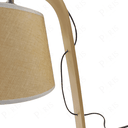 Ver imagem 3 de Luminária de Mesa Abajur em Madeira com Cúpula Bege 44cm 1e27 15087-pl