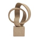 Ver imagem 2 de Escultura Decorativa Abstrata em Poliresina Areia 26cm 21559 Mart