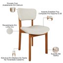 Ver imagem 5 de Kit 02 Cadeiras para Sala de Jantar Cozinha Living Estofada Dara L02 Linho Cru - Lyam Decor