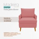 Ver mais imagens de Poltrona Decorativa Serena Suede para Sala Recepção Escritório Conforto Luxo Almofada Solta
