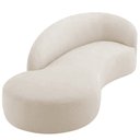 Ver mais imagens de Divã Recamier Orgânico França 180cm Lado Esquerdo Linho Bege - Amarena Moveis