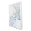Ver imagem 2 de Quadro Decorativo Abstrato Mármore Azul Suave em Moldura Caixa Tacolado Moldura Trad 1cm Preta sem V