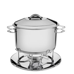 Rechaud Tramontina Solar em Aço Inox Fundo Triplo com Fogareiro e Tampa de Inox 7,8 L - 4