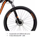Ver imagem 6 de Bicicleta Feminina Caloi Kaiena Sport 2020 aro 29 Freio Hidráulico - Preto - M