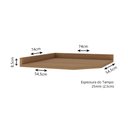 Ver imagem 2 de Tampo para Balcão Canto Diagonal 74cm Classic Luciane Móveis