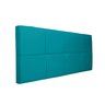 Painel Cabeceira Casal 1,40cm Suede Azul Turquesa SMF DECOR - 1