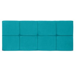 Painel Cabeceira Casal 1,40cm Suede Azul Turquesa SMF DECOR - 2