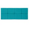 Painel Cabeceira Casal 1,40cm Suede Azul Turquesa SMF DECOR - 2