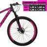 Bicicleta Feminina Aro 29 Dropp Z3 21V Shimano Pedivela Alumínio Freio Disco - Rosa - 17 - 5