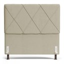 Ver imagem 1 de Cabeceira Cama Box Casal Mel 140cm com Frame Linho Bege - Desk Design