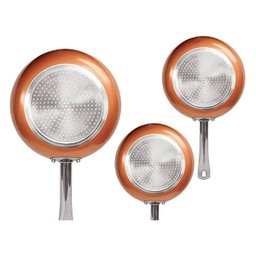 Conjunto Frigideiras Cerâmica Saudável com 2 Tampa Vidro - 5