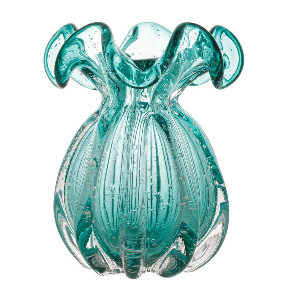 Vaso de Vidro Murano Italy Tiffany 17,5x13cm Lyor - 3