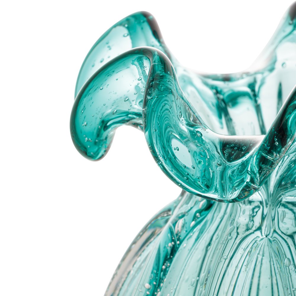 Vaso de Vidro Murano Italy Tiffany 17,5x13cm Lyor - 2