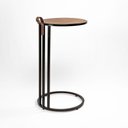 Ver imagem 5 de Mesa De Apoio Industrial Supreme Alça De Couro Marrom