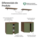 Ver imagem 5 de Rack para TV até 70 Polegadas + Prateleiras 160cm Rustic/Verde Vik Madesa 05