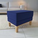 Ver imagem 1 de Puff Beny, Linho, Base e Pés de Madeira.