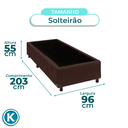 Ver imagem 4 de Cama Box Solteirão Marrom Nature 96x203