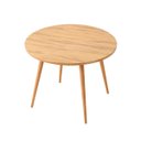 Ver imagem 3 de Mesa Jantar Sofia Redonda 80cm Carvalho Tropical 18mm Pés de Madeira Natural Marin