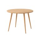Ver imagem 4 de Mesa Jantar Sofia Redonda 80cm Carvalho Tropical 18mm Pés de Madeira Natural Marin