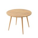 Ver imagem 1 de Mesa Jantar Sofia Redonda 80cm Carvalho Tropical 18mm Pés de Madeira Natural Marin