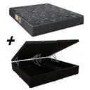 Ver imagem 1 de Cama Box Baú Bipartido Casal + Colchão Portobel Verona D28 57x138x188