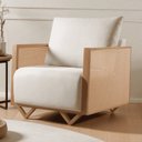 Ver imagem 1 de Poltrona para Sala de Estar Madeira Maciça Palha Rattan Arthur