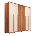 Ver imagem 1 de Guarda Roupa Uno 265cm com 6 Portas e 6 Gavetas Corrediças Telescópicas Mdf Freijo/offwhite G11 - Gr