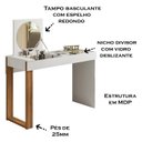 Ver imagem 4 de Escrivaninha Penteadeira Reppy 112 Cm Branco Cinamomo Mell Mbl