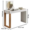 Ver imagem 3 de Escrivaninha Penteadeira Reppy 112 Cm Branco Cinamomo Mell Mbl