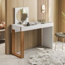 Ver imagem 7 de Escrivaninha Penteadeira Reppy 112 Cm Branco Cinamomo Mell Mbl