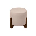 Ver imagem 1 de Puff Banqueta Decorativo Luiz Suede Bege do Lar Móveis e Decoração