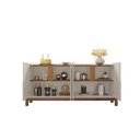 Ver imagem 2 de Buffet Aparador Sala Lizz 170cm Off White Marrom Cedro Casa D