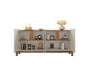 Ver imagem 2 de Buffet Aparador Sala Lizz 170cm Off White Marrom Cedro Casa D