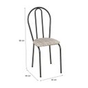 Ver imagem 2 de Cadeira Tubular Cromo Preto 004 Assento Rattan