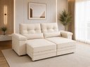 Ver imagem 1 de Sofa Retratil Reclinavel 200m Dubai Veludo Premium