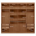 Ver imagem 3 de Guarda Roupa Casal 8 Portas 4 Gavetas Master New com Espelho e Cômoda Pinhais Jatobá Acetinado