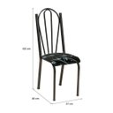 Ver imagem 3 de Kit 2 Cadeiras Tubular Cromo Preto 021 Assento Preto Florido