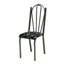 Ver imagem 2 de Kit 2 Cadeiras Tubular Cromo Preto 021 Assento Preto Florido