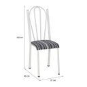 Ver imagem 3 de Kit 2 Cadeiras Tubular Branca 021 Assento Preto Listrado