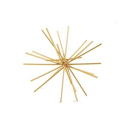 Ouriço Contemporâneo Decorativo em Metal Dourado Mart M:dourado - 1