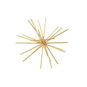 Ouriço Contemporâneo Decorativo em Metal Dourado Mart M:dourado