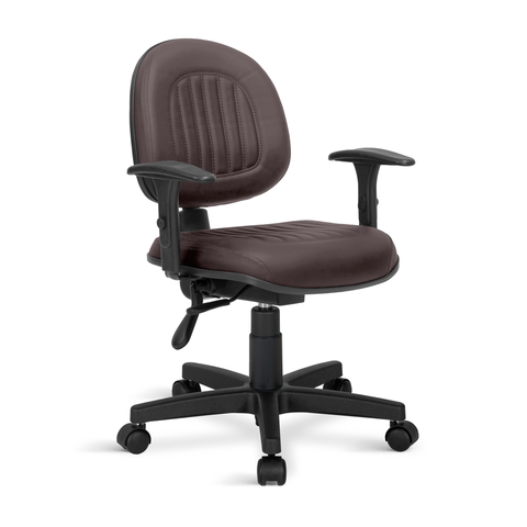 Cadeira Executiva Costura H Back C/braços Marrom