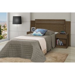 Cabeceira Box Extensivel Ravena Plus 100% MDF Castanho Touch Gabrielli - 2