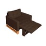 Poltrona Cama Retrátil e Reclinável Multifuncional, Modelo Rica, Tecido Suede Veludo Marrom, - 9