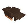 Poltrona Cama Retrátil e Reclinável Multifuncional, Modelo Rica, Tecido Suede Veludo Marrom, - 11