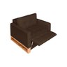Poltrona Cama Retrátil e Reclinável Multifuncional, Modelo Rica, Tecido Suede Veludo Marrom, - 7